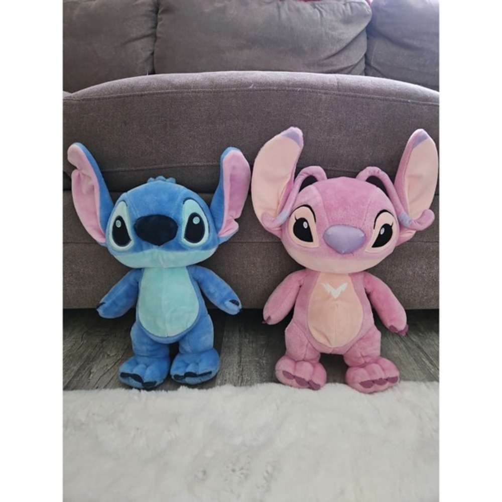 Disney Baby Stitch & Angel Plush Set 15" Authentic Lilo & Stitch Soft Toys 2024